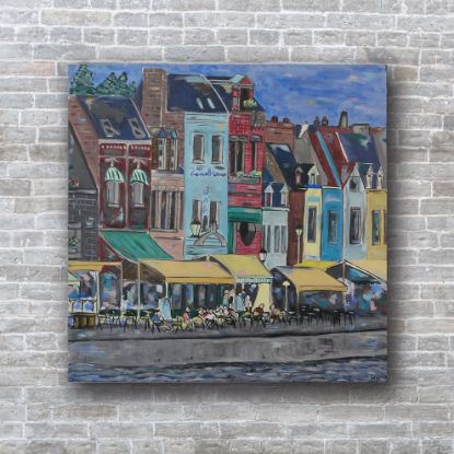 Picture of 'Feeling France', Original Acrylic Painting / Print on Canvas, 24" x 24" x .75"