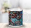 Picture of Custom Design Mug off of painting 'Painted Roses', 3.75"x 4.5" [11Oz], Flower Art