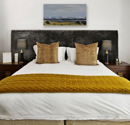 Picture of Original Acrylic Painting, Print on Canvas, 'Long Beach Days', 24" x 12" x .75"