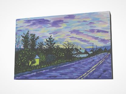 Picture of 'Roslyn Sunrise',  Original Acrylic Painting / Print on Canvas, 36" x 24" x .75"