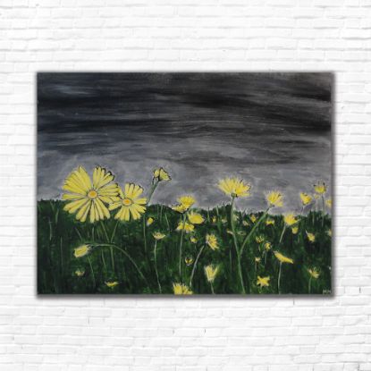 Picture of 'Stormy Skies', Original Acrylic Painting / Print on Canvas, 30" x 22.5" x .75"