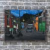 Picture of 'Colombia Night Street',  Original Acrylic Painting / Print on Canvas, 24" x 18" x .75"