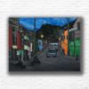 Picture of Original Acrylic Painting, Print on Canvas, 'Colombia Night Street', 24" x 18" x .75"