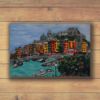 Picture of Original Acrylic Painting, Print on Canvas, 'Colors of Portovenere', 36" x 24" x .75"