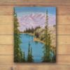Picture of 'Alpine Lake', Original Acrylic Painting / Print on Canvas, 3' x 4'