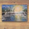Picture of 'Snow Lake Sunrise', Original Acrylic Painting / Print on Canvas, 3' x 2'